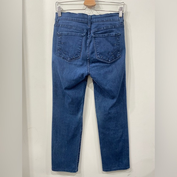 NYDJ Lift- Tuck Technology Dark Blue Wash Pant with Crystal Application 6 P - Picture 4 of 16